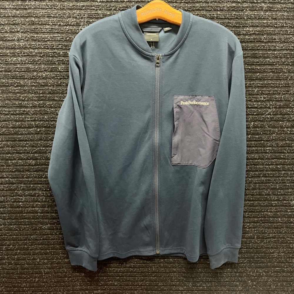 Peak Performance Mens M Mid Layer Jacket Full Zip Blue G80241 Swedish Design